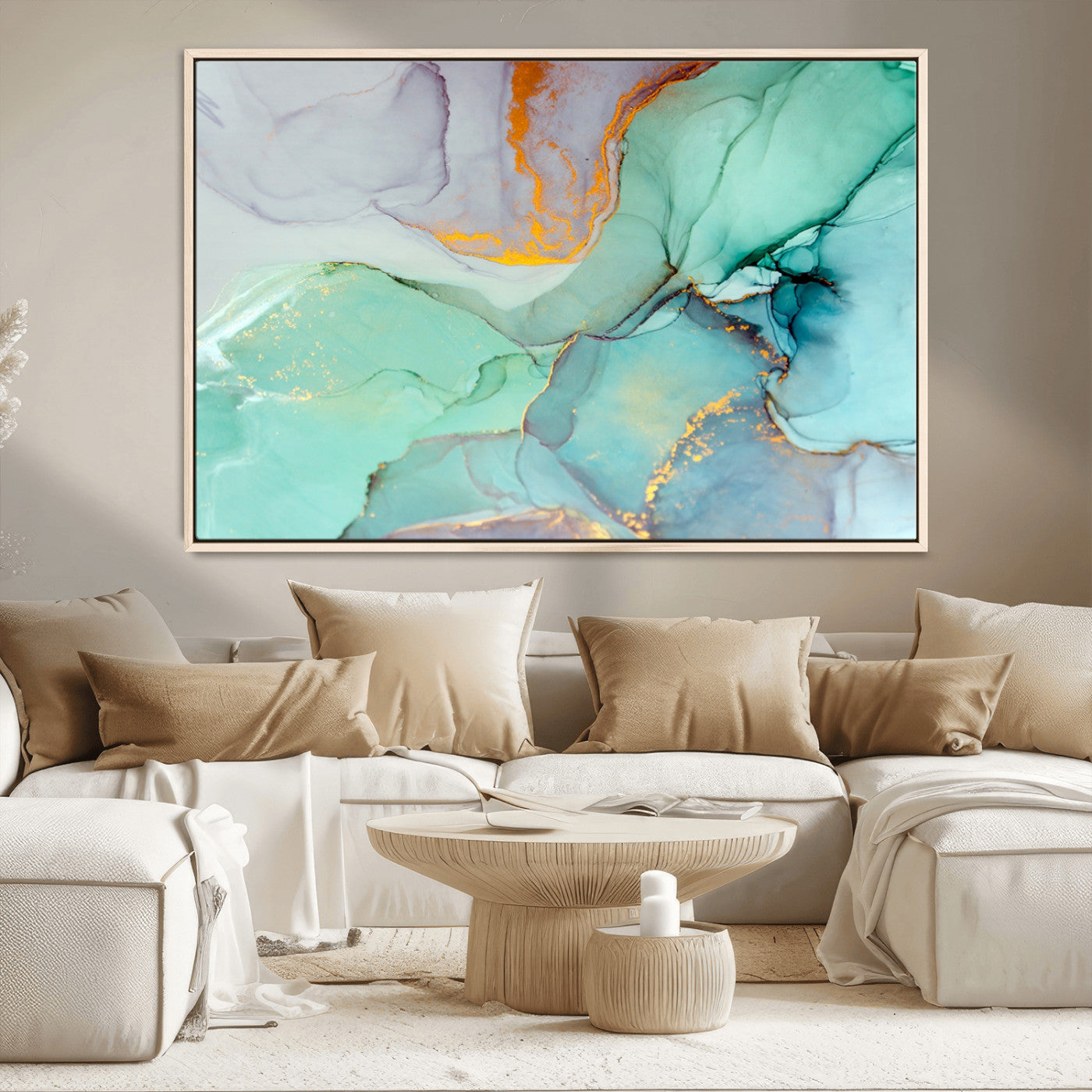 MGV-FC-36X24 - Colorful Marble Fluid Effect Canvas Wall Art Print