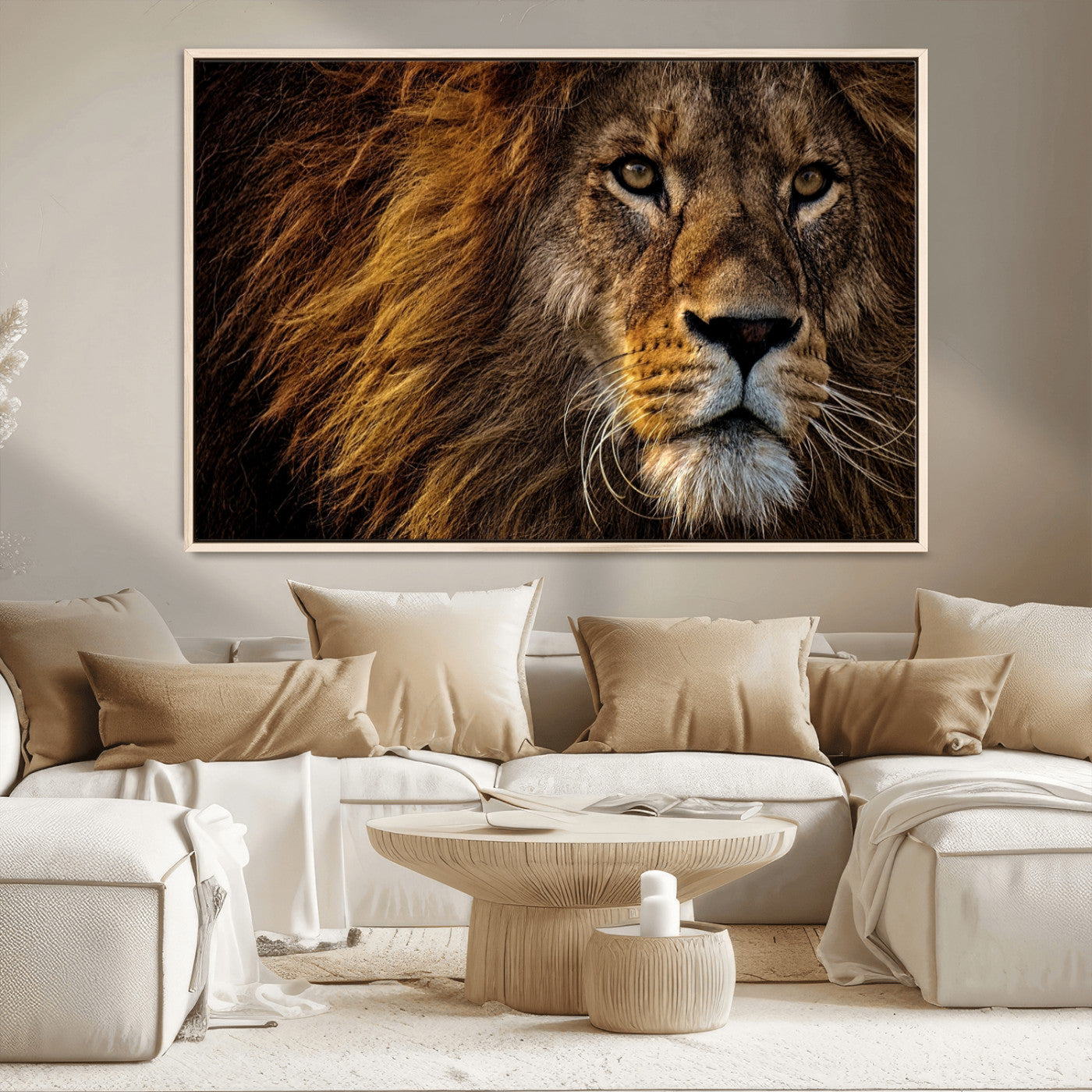 MGV-FC-36X24 - Mighty Lion Wall Art Animal Canvas Print