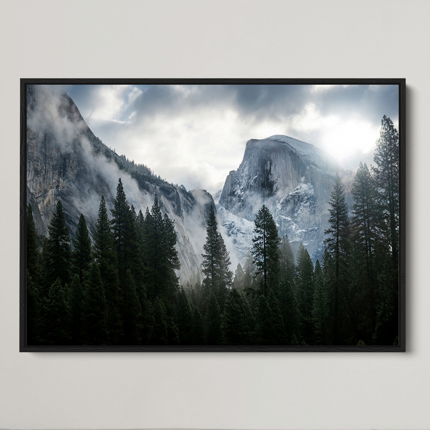 98725-MGV-CV-36X24-Wall Art Foggy Forest Landscape Canvas Print