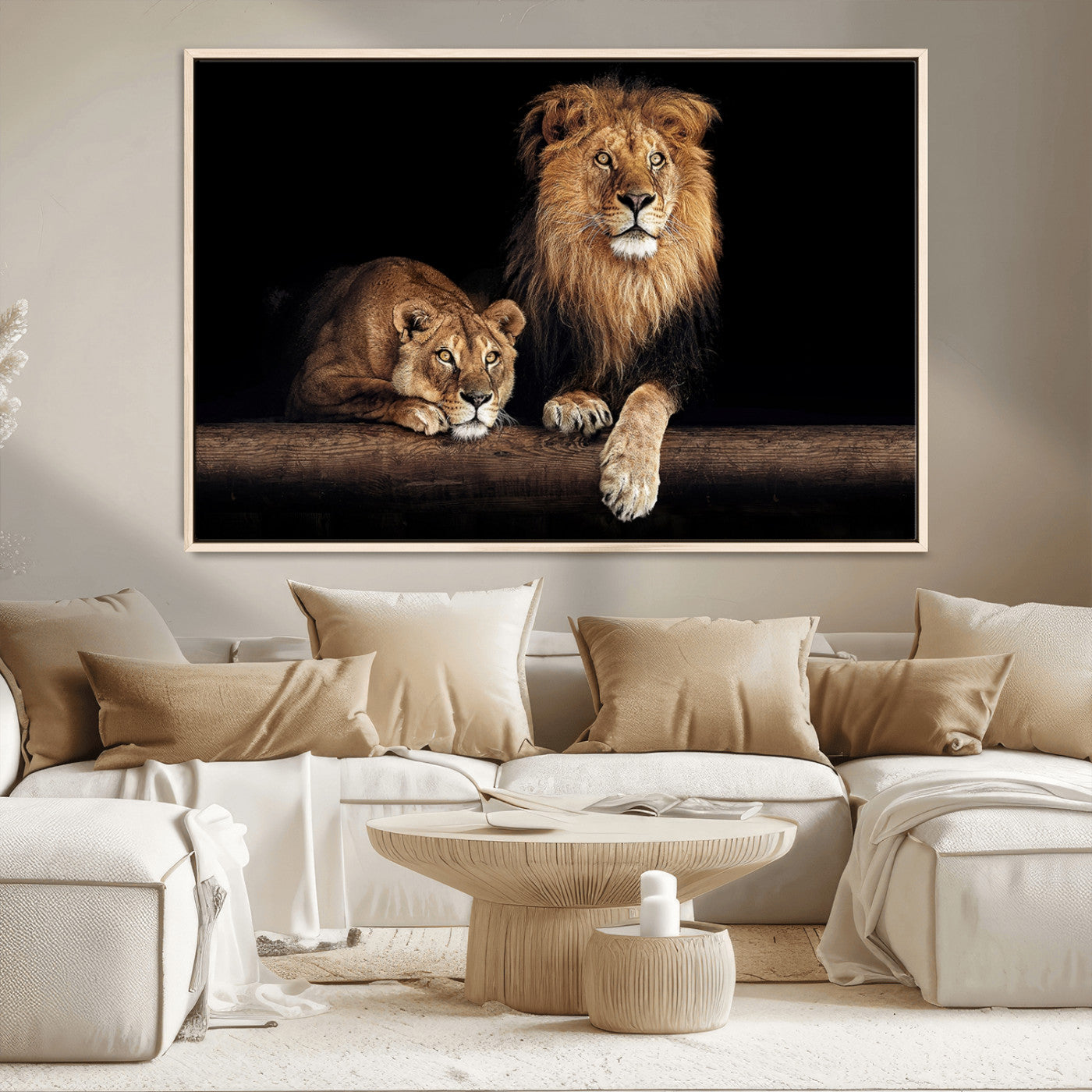 MGV-FC-36X24 - Lion Canvas Wall Art Animal Print