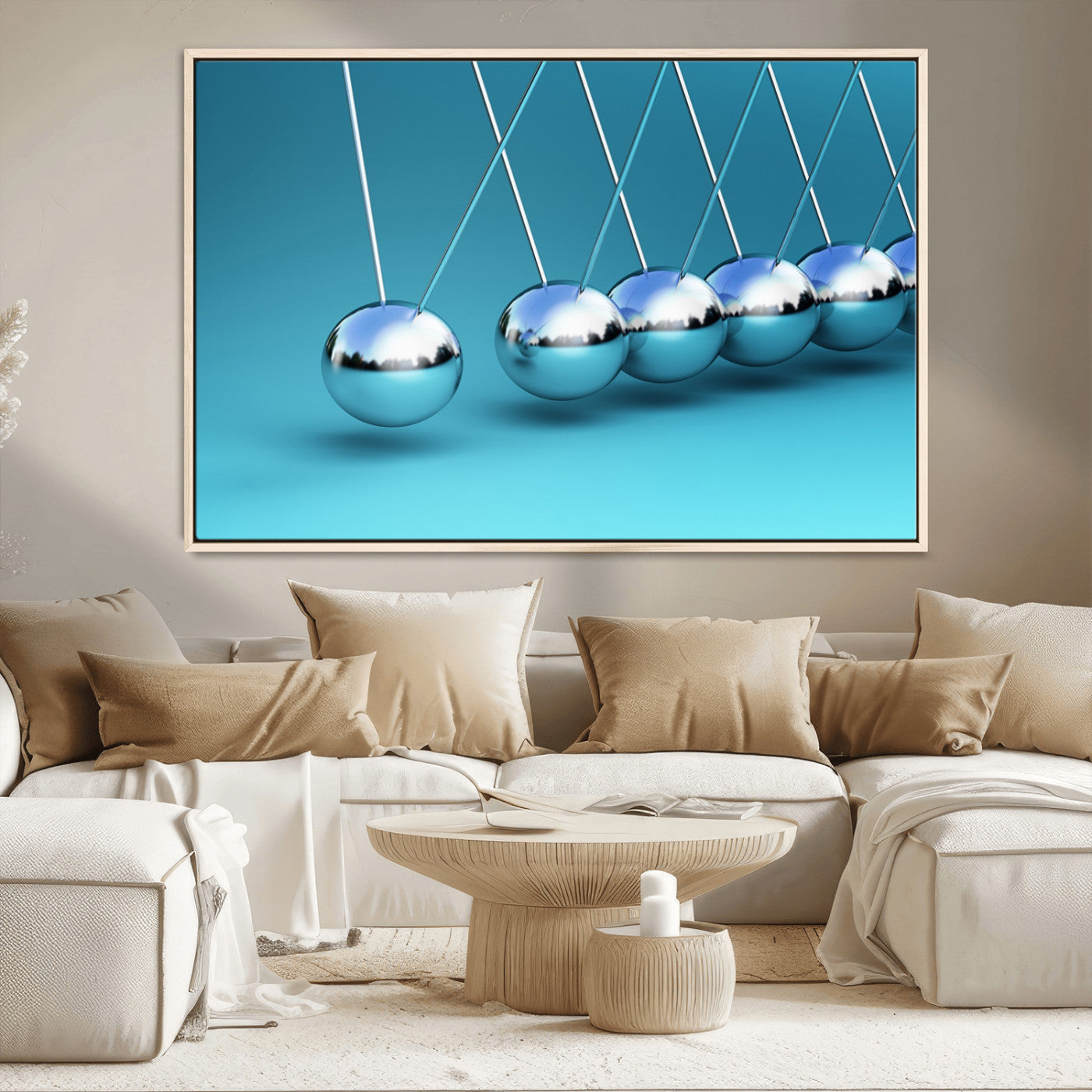 MGV-FC-36X24 - Wall Art Newton's Cradle Canvas Print, Framed Newton Cradle Canvas Print