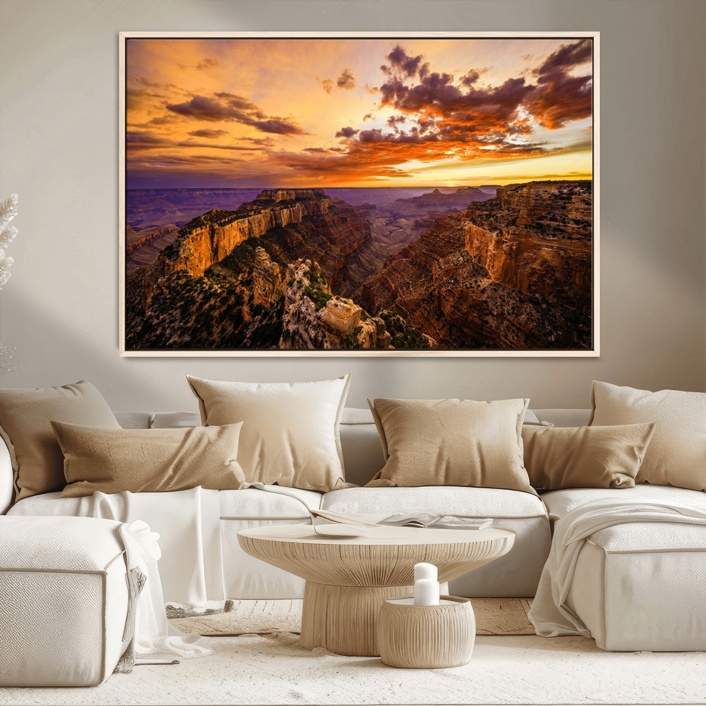 MGV-FC-36X24 - Mesmerizing Sunset from Grand Canyon Nal Park Wall Art, Grand Canyon Canvas Print