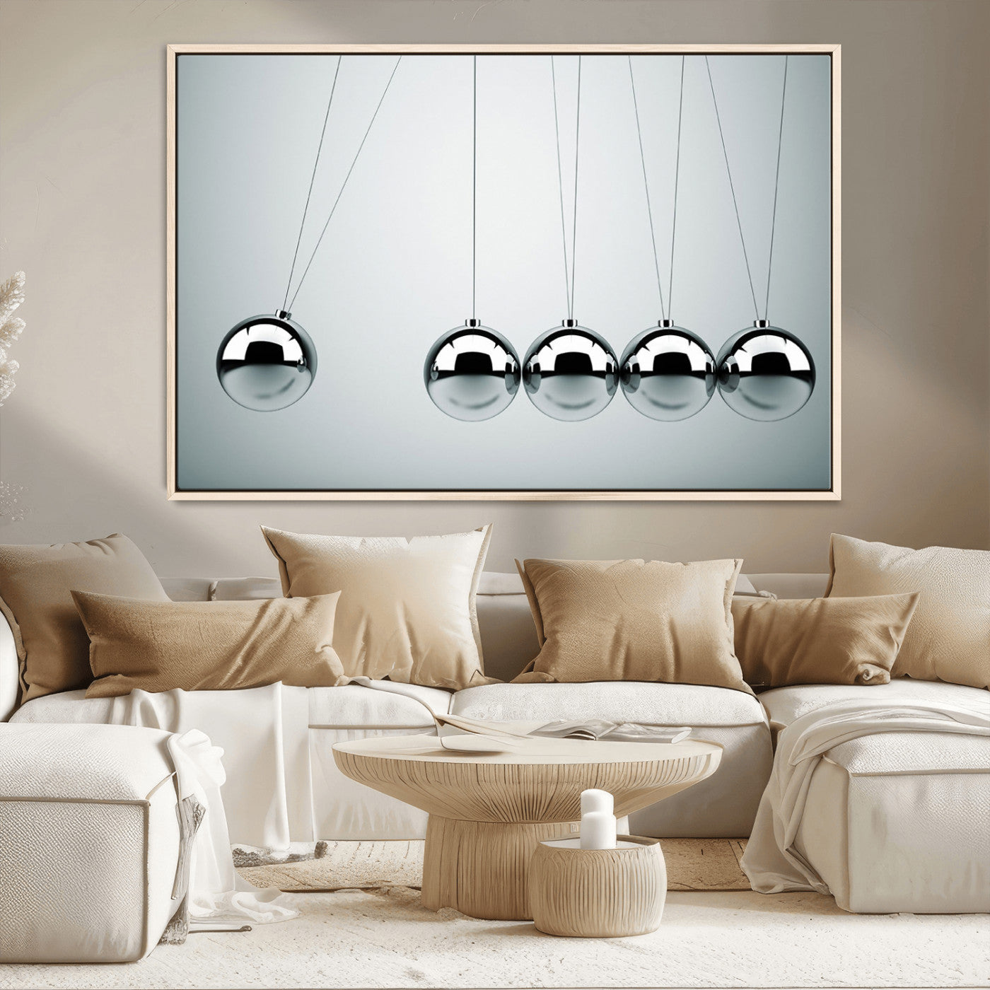 MGV-FC-36X24 - Newton's Cradle Wall Art Canvas Print, Framed Newton Cradle Wall Art