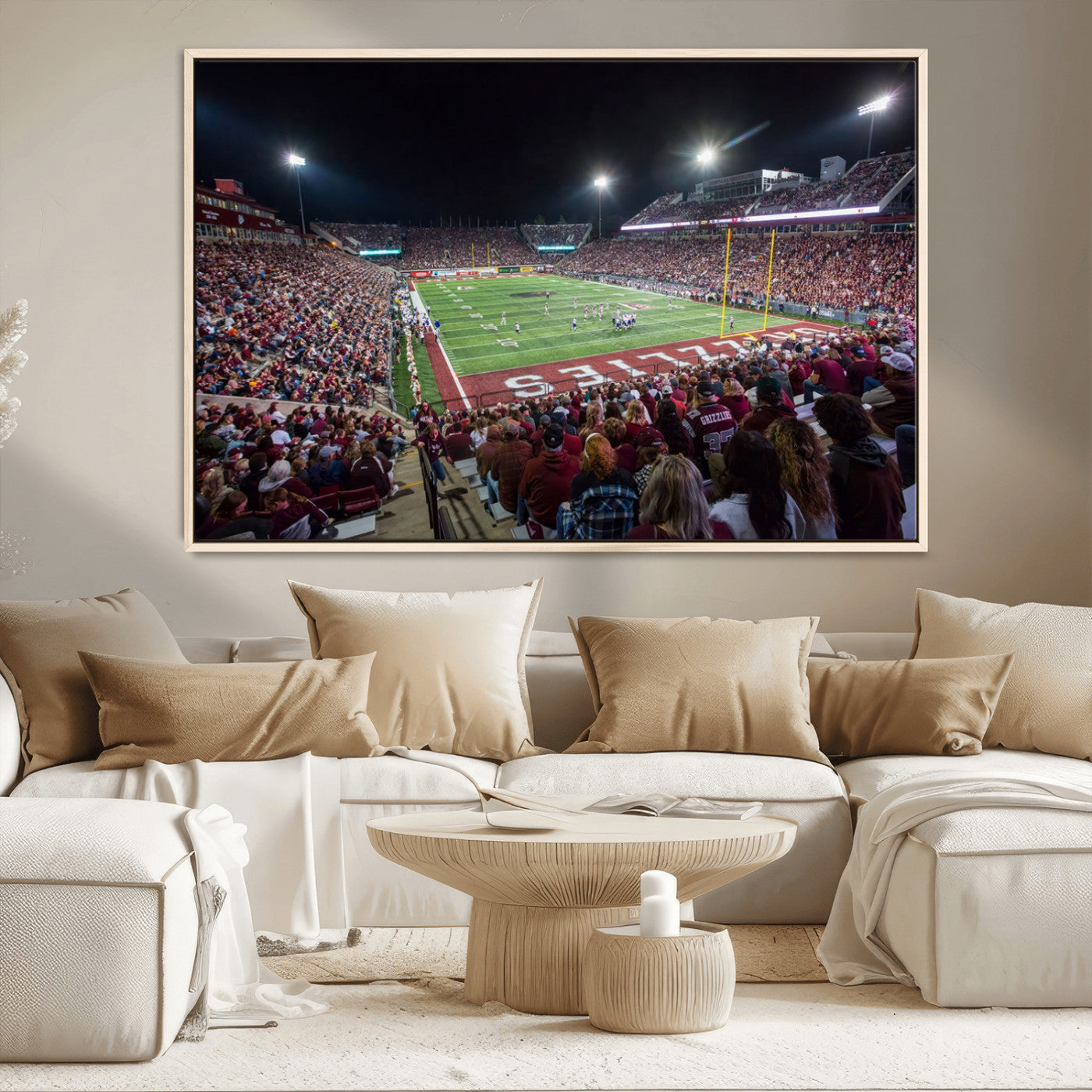 MGV-FC-36X24 - American Football Wall Art Canvas Print, Stadium Sport Wall Art Print