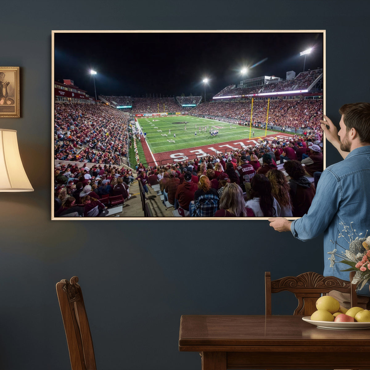 56191-MGV-CV-36X24 - Washington Grizzly Stadium American Football Wall Art Canvas Print, Sports Wall Art Print, Game Room Decor-1