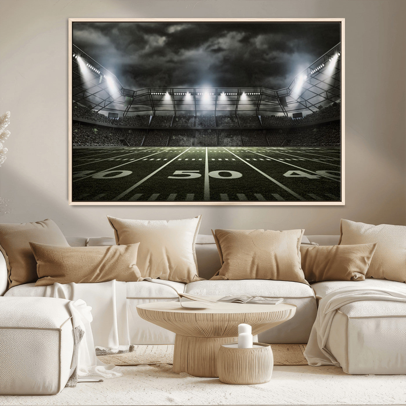 -American Football Stadium Wall Art Canvas Print, Stadium Sport Wall Art Print