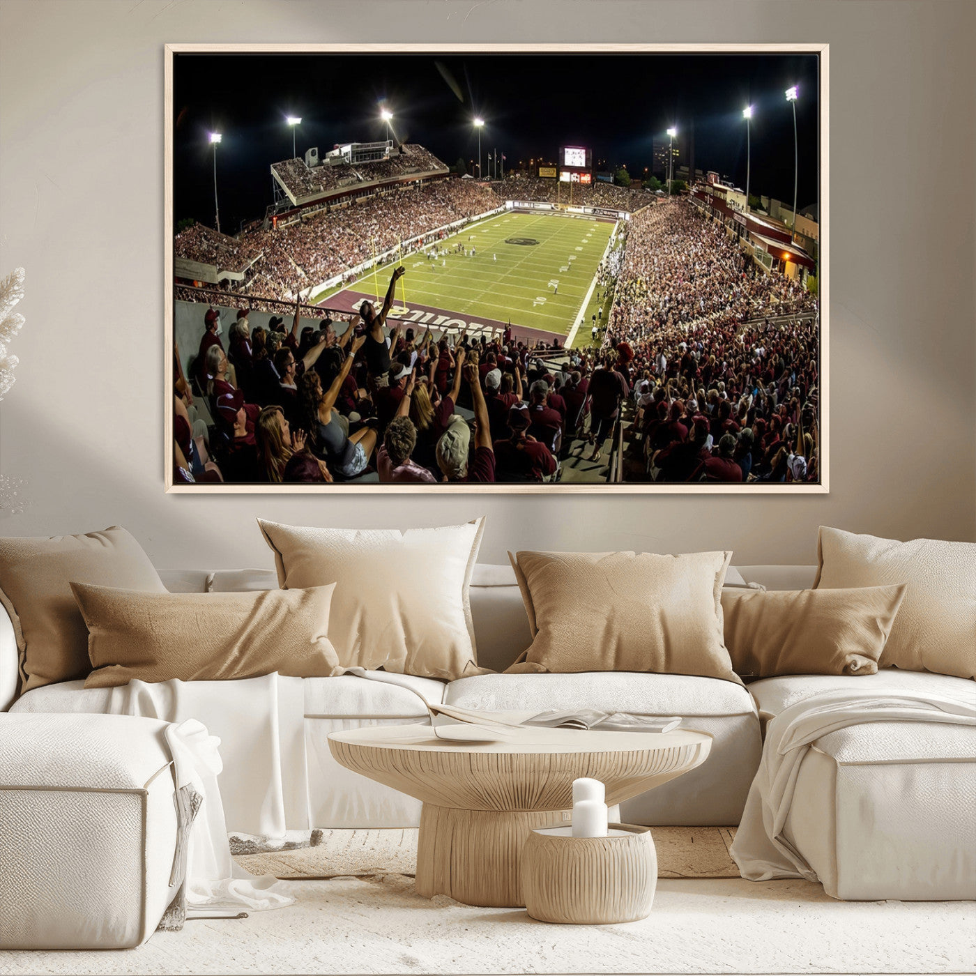 94126-MGC-FP-36x24_White-Washington-Grizzly Stadium Canvas Print, American Football Wall Art Canvas Print, Stadium Sport Wall