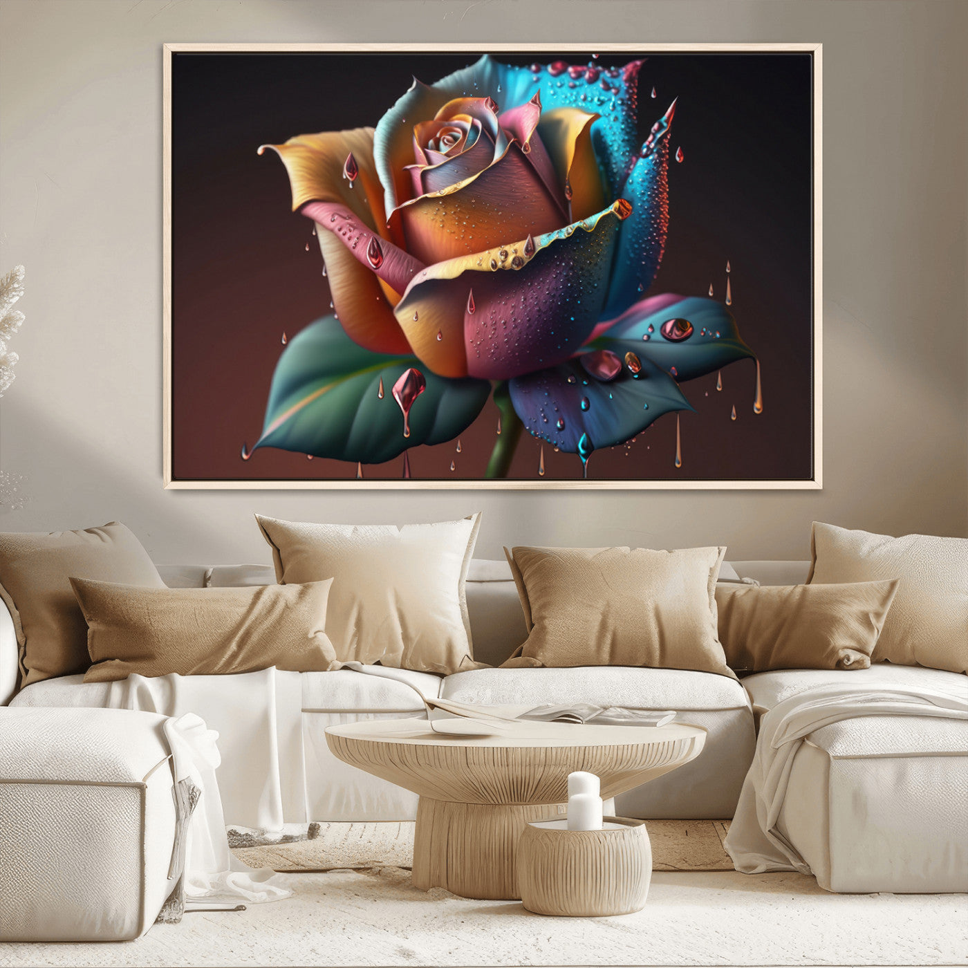 MGV-FC-36X24 - Abstract Rose Wall Art Canvas Print