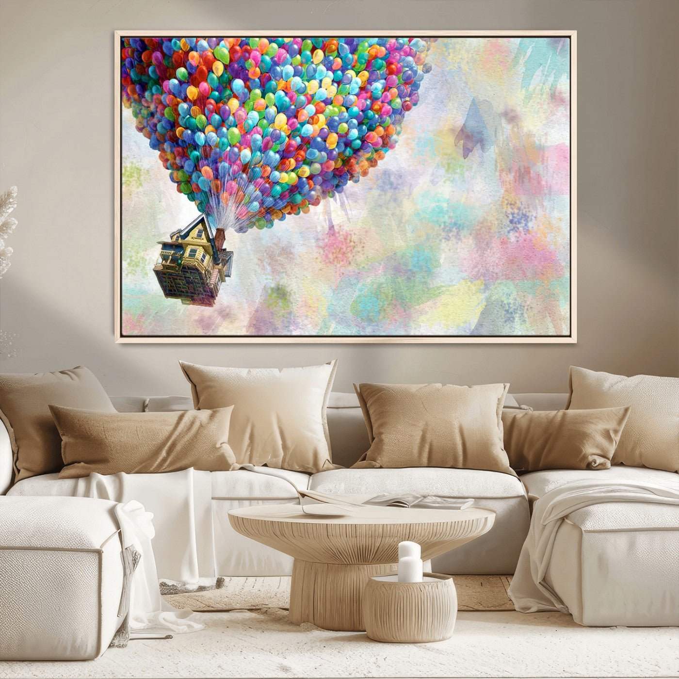 MGV-FC-36X24 - Up Pixar Poster, Look Up Pixar Wall Art, Up Pixar Canvas, Kids Play Game Room Decor Wall Art