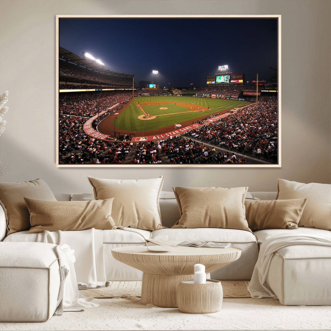 MGV-FC-36X24 - Los Angeles Angels Baseball Team Print - Anaheim Angel Stadium Wall Art Canvas Print