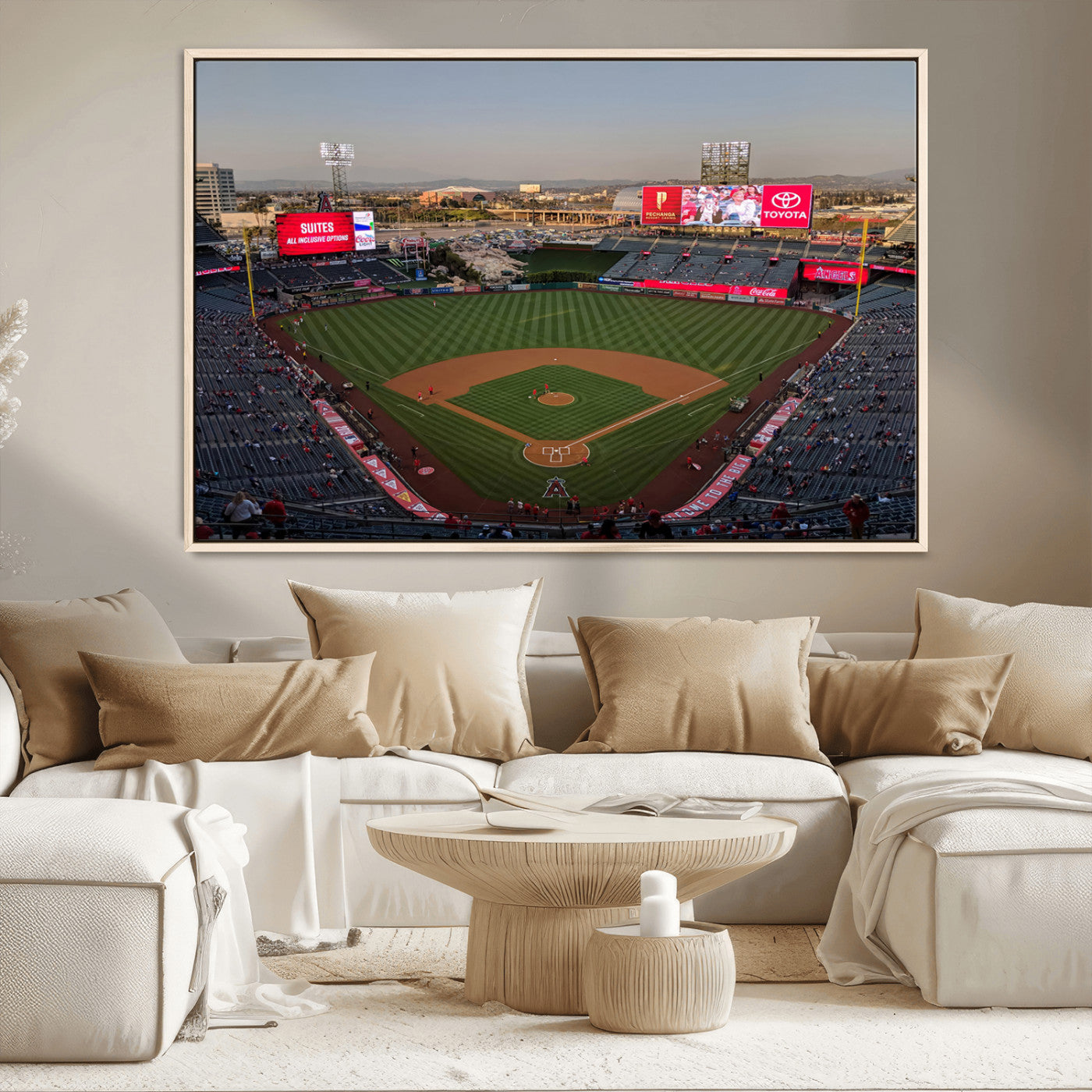 MGV-FC-36X24 - Los Angeles Angels Baseball Canvas Print - Anaheim Angel Stadium Wall Art Canvas Print
