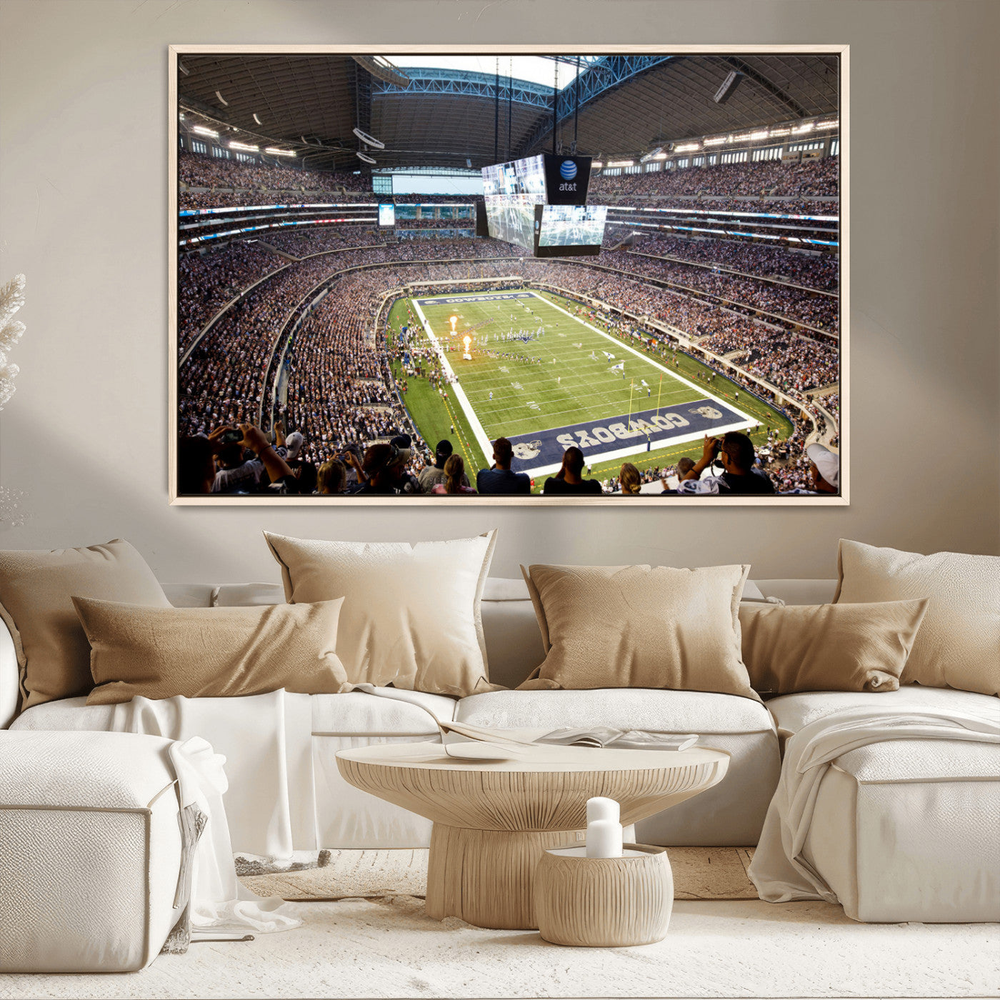 MGV-FC-36X24 - Dallas Cowboys Football Team Print - Arlington AT&T Stadium Wall Art Canvas Print