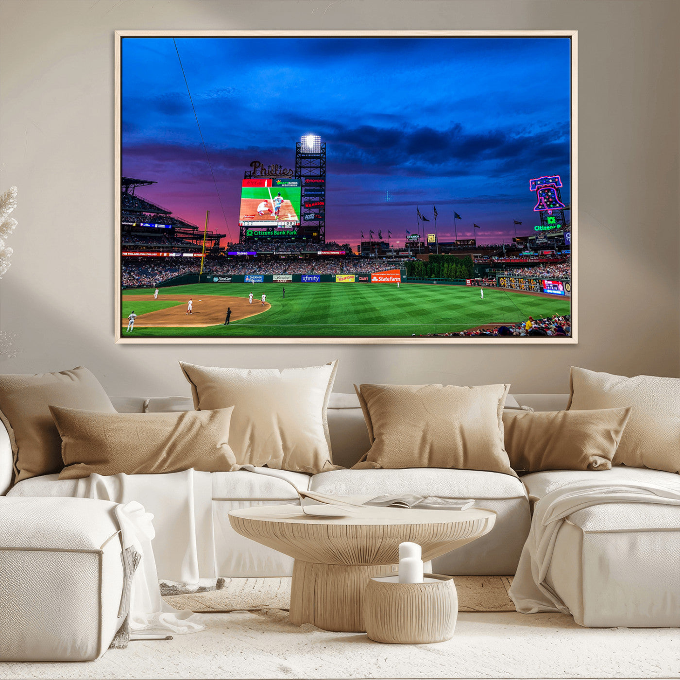 MGV-FC-36X24 - Philadelphia Phillies Baseball Team Print - Philadelphia Citizens Bank Park Stadium Canvas Wall Art
