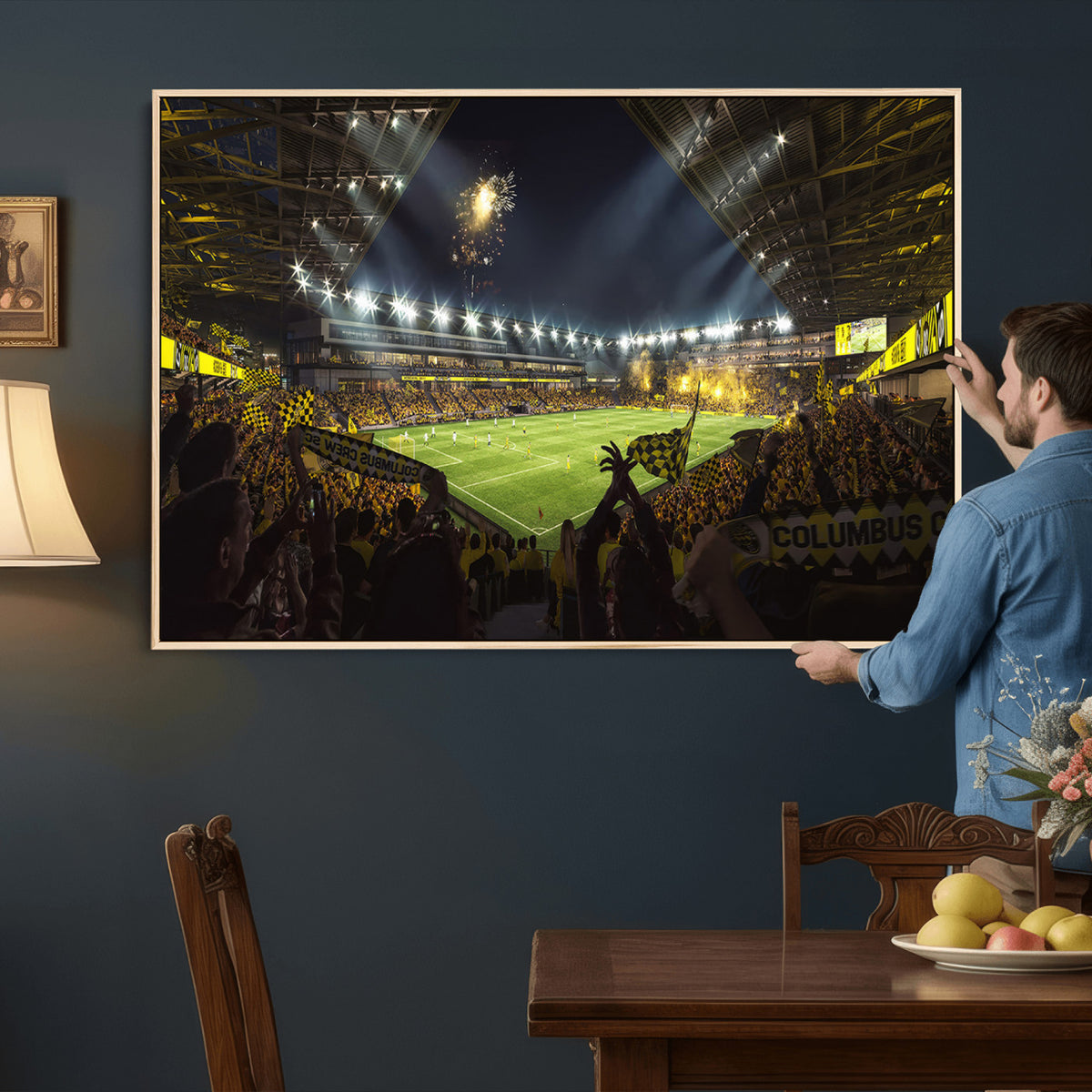 51122-MGV-CV-36X24 - Columbus Crew Soccer Team Print - Columbus Crew Stadium Wall Art Canvas Print