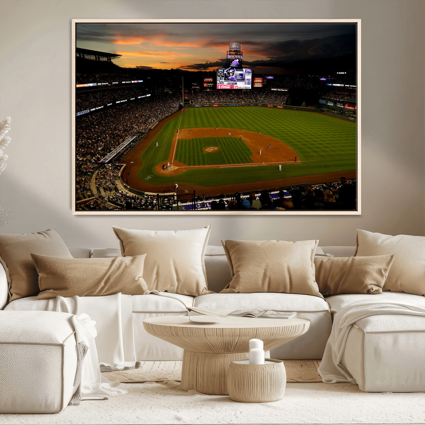 MGV-FC-36X24 - Colorado Rockies Coors Field Wall Art Canvas Print - MLB Baseball Stadium
