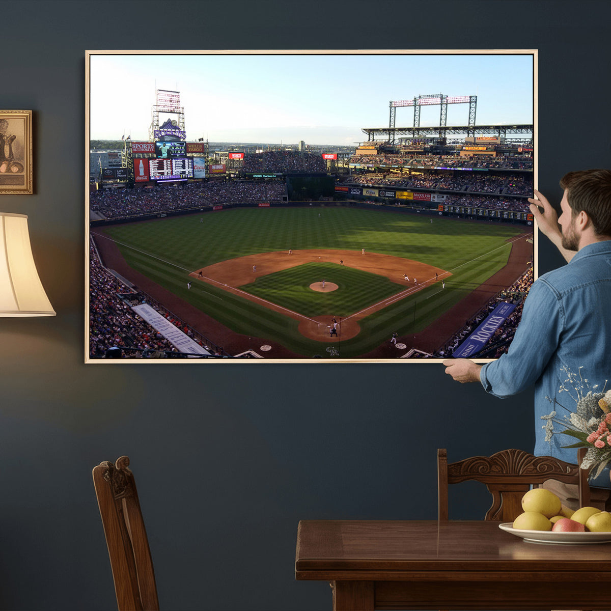 21638-MGV-CV-36X24 - Colorado Rockies Coors Field Wall Art Canvas Print, MLB Baseball Stadium
