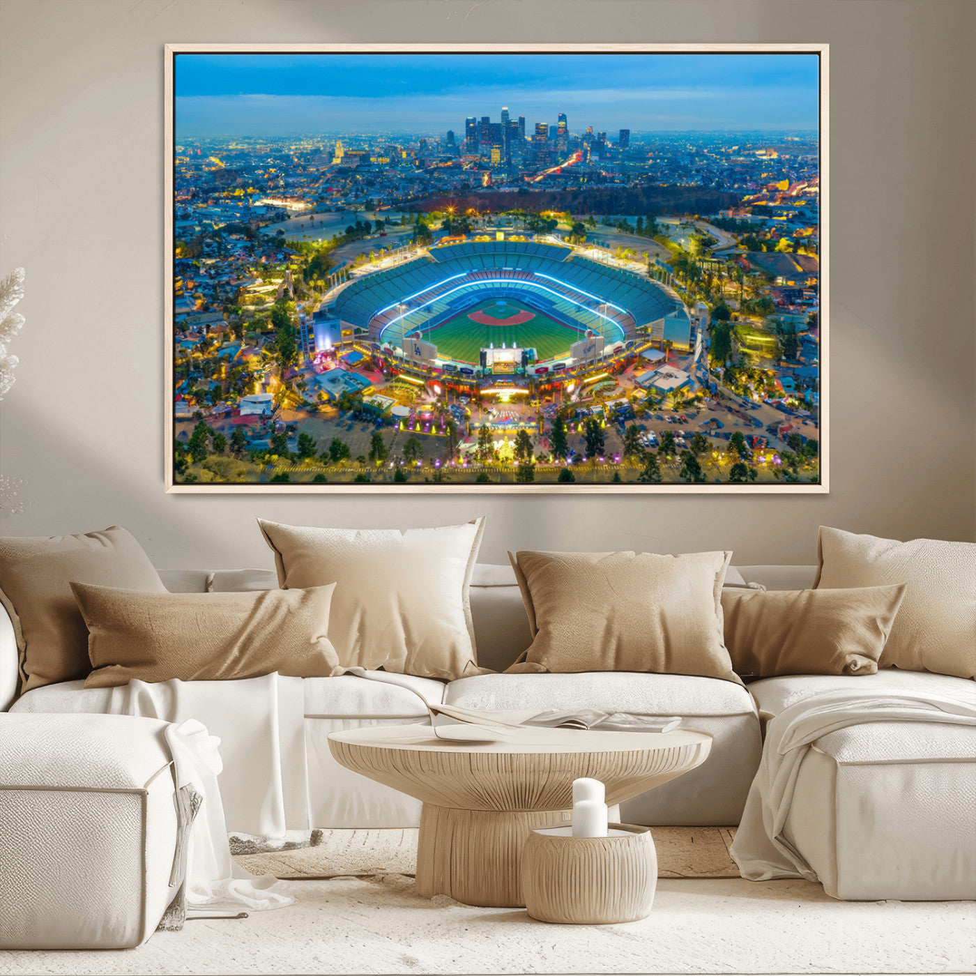 MGV-FC-36X24 - Los Angeles Dodgers Wall Art Canvas, Dodger Stadium Wall Art Canvas Print - MLB Baseball Stadium