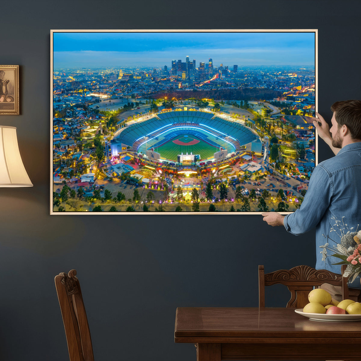 78144-MGV-CV-36X24 - Los Angeles Dodgers Wall Art Canvas, Dodger Stadium Wall Art