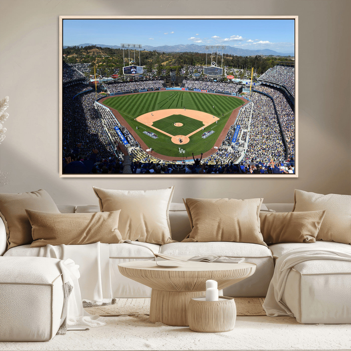 MGV-FC-36X24 - Los Angeles Dodgers Dodger Stadium Wall Art Canvas Print - MLB Baseball Stadium Wall Art Canvas