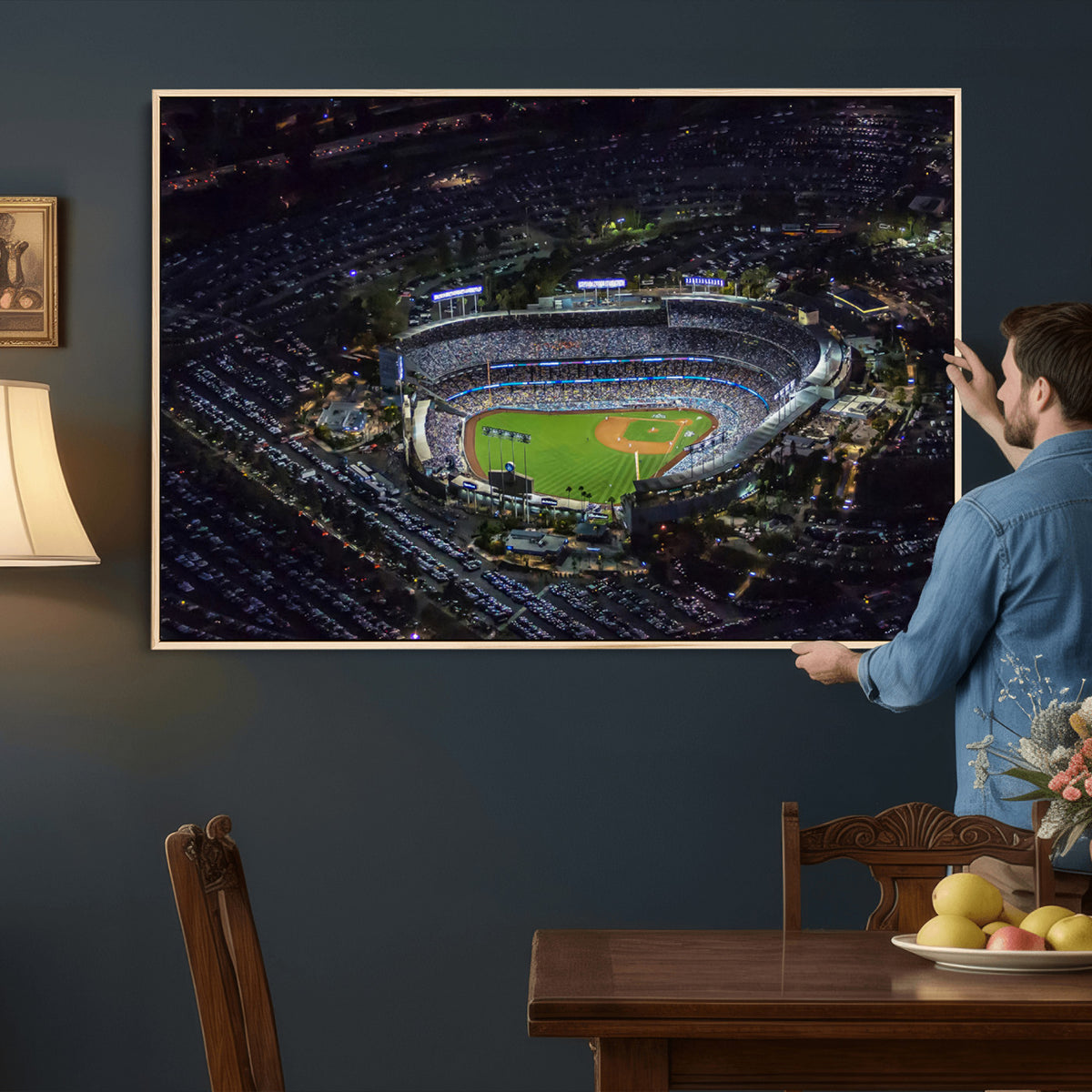 20932-MGV-CV-36X24 - Los Angeles Dodgers Dodger Stadium Wall Art Canvas Print
