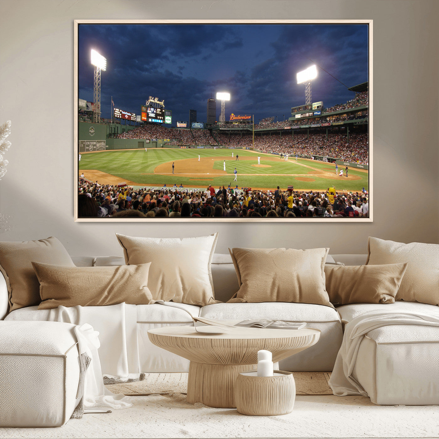 MGV-FC-36X24 - Boston Red Sox Baseball Team Print Canvas - Massachusetts Fenway Park Stadium Wall Art Canvas Print