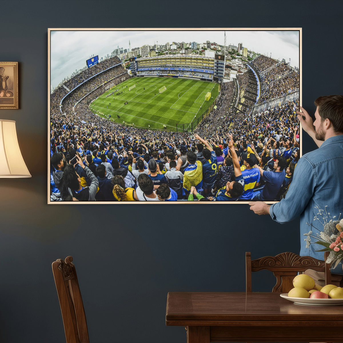 63839-MGV-CV-36X24 - Boca Juniors Soccer Team Print Wall Art, Buenos Aires Bombonera Stadium
