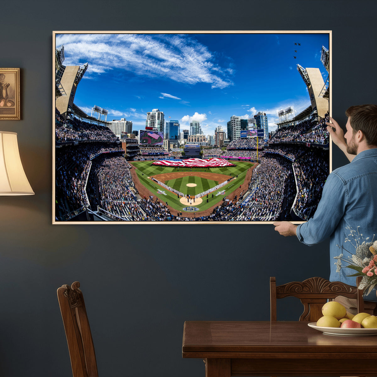 52297-MGV-CV-36X24 - San Diego Padres Baseball Team Print, Petco Park Stadium