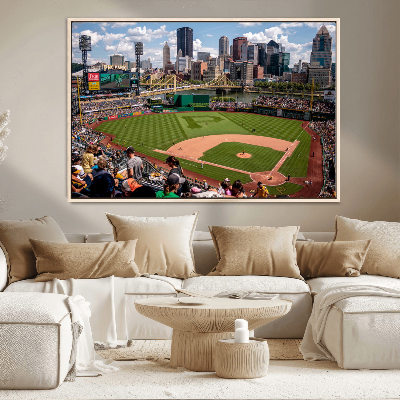 MGV-FC-36X24 - Pittsburgh Pirates Baseball Team Print - PNC Park Stadium Wall Art Canvas Print - Ready to Hang