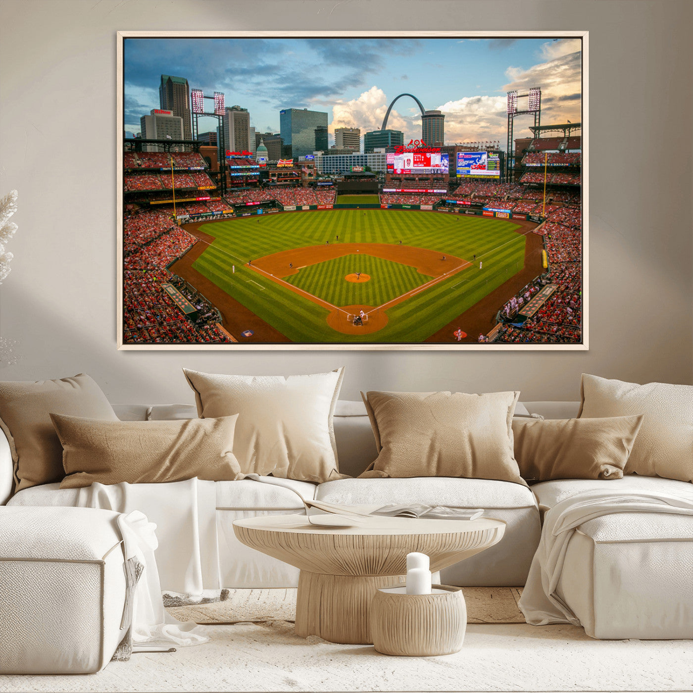 MGV-FC-36X24 - St. Louis Cardinals Baseball Team Print - Busch Stadium Wall Art Canvas Print