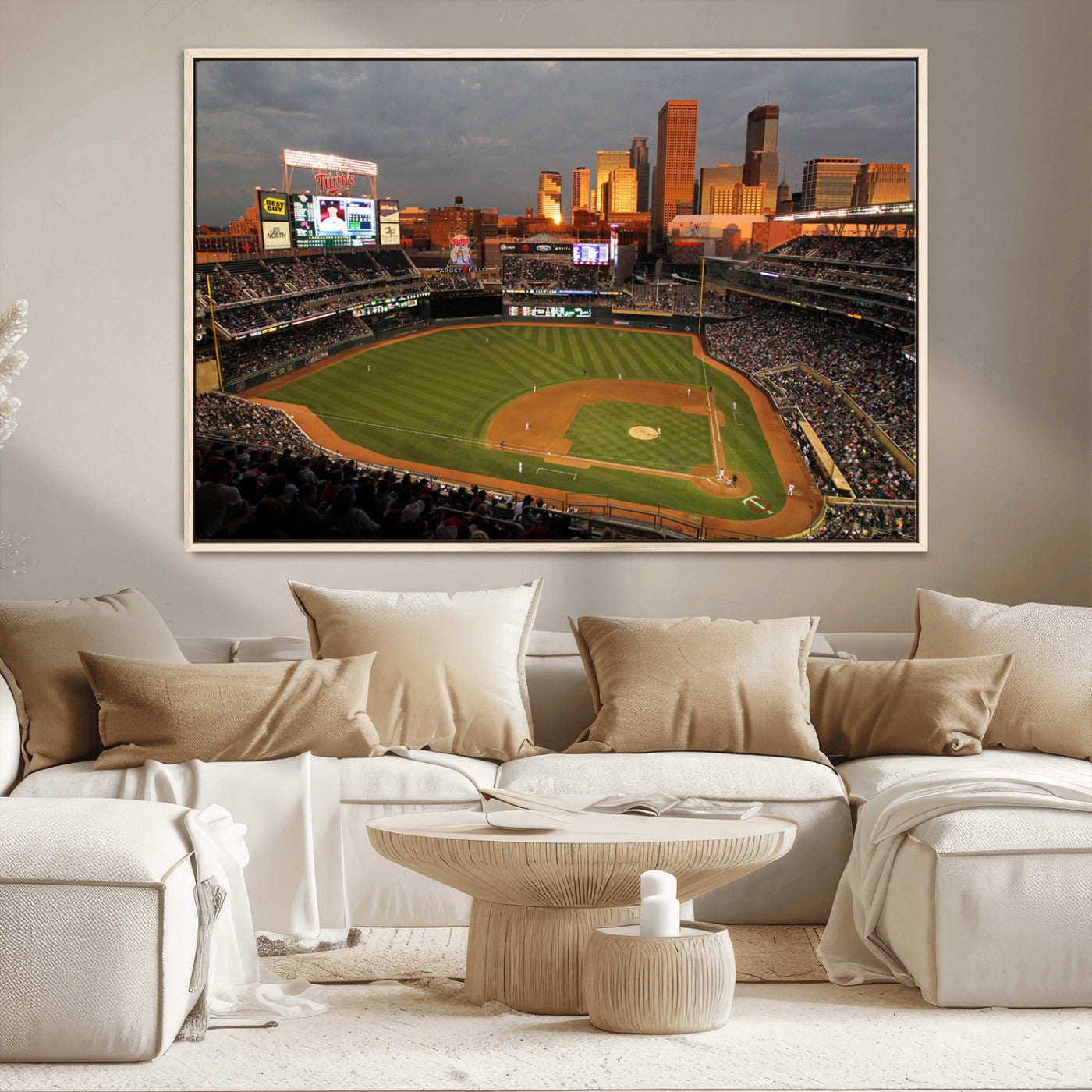 MGV-FC-36X24 - Minnesota Twins Baseball Team Print - Minneapolis Target Field Stadium Wall Art Canvas Print