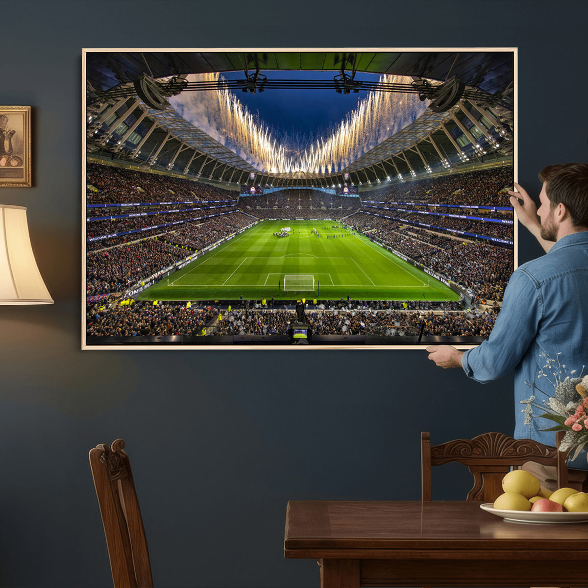 40157-MGV-CV-36X24 - Tottenham Hotspur Football Team Print, London Tottenham Hotspur Stadium Wall Art