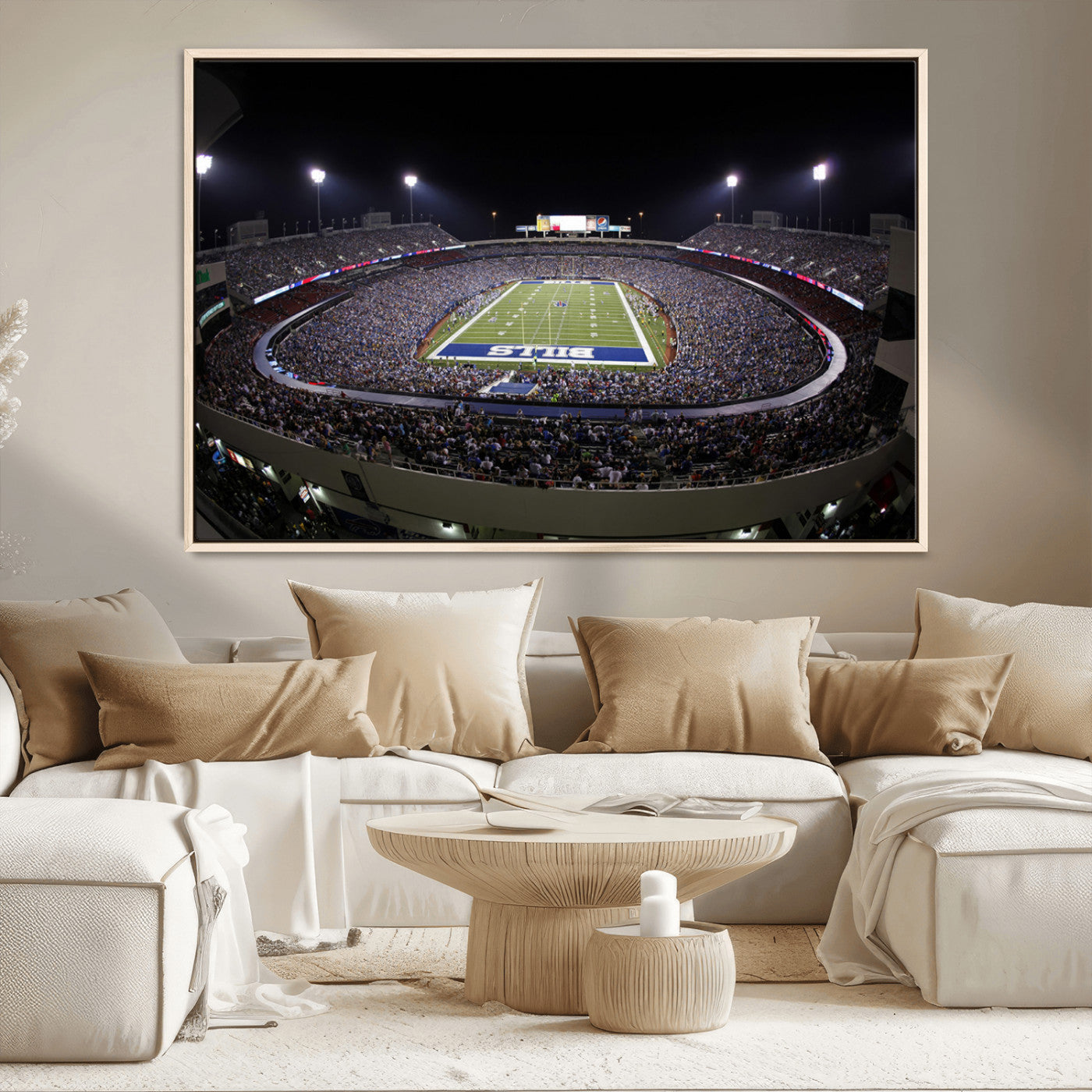 MGV-FC-36X24 - Buffalo Bills NFL Football Team Print - Buffalo Highmark Stadium Wall Art Canvas Print