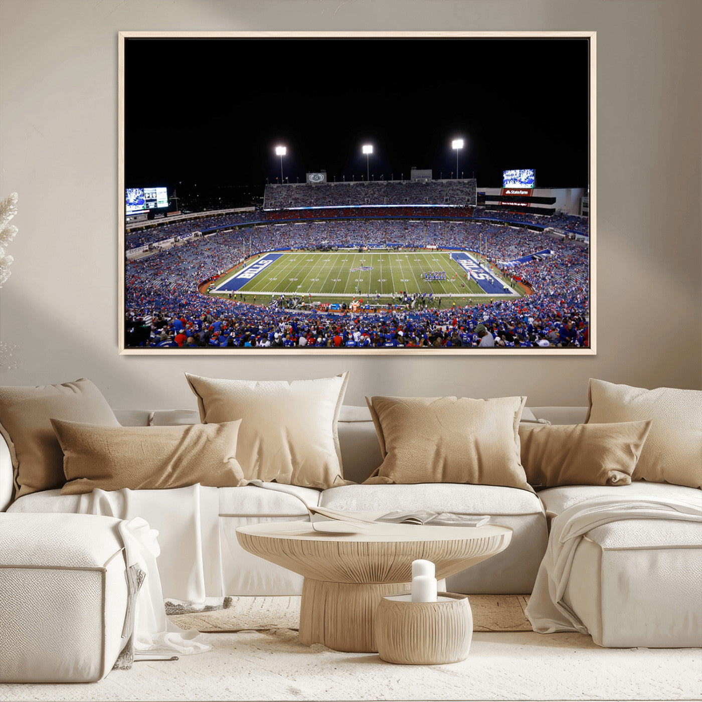 MGV-FC-36X24 - Buffalo Bills Wall Art - Buffalo Bills Stadium Canvas Print, Perfect Sports Decor for Living Rooms,