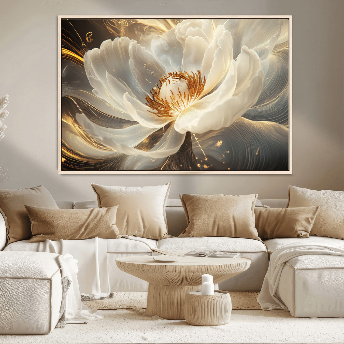MGV-FC-36X24 - Abstract Floral Wall Art Canvas Print