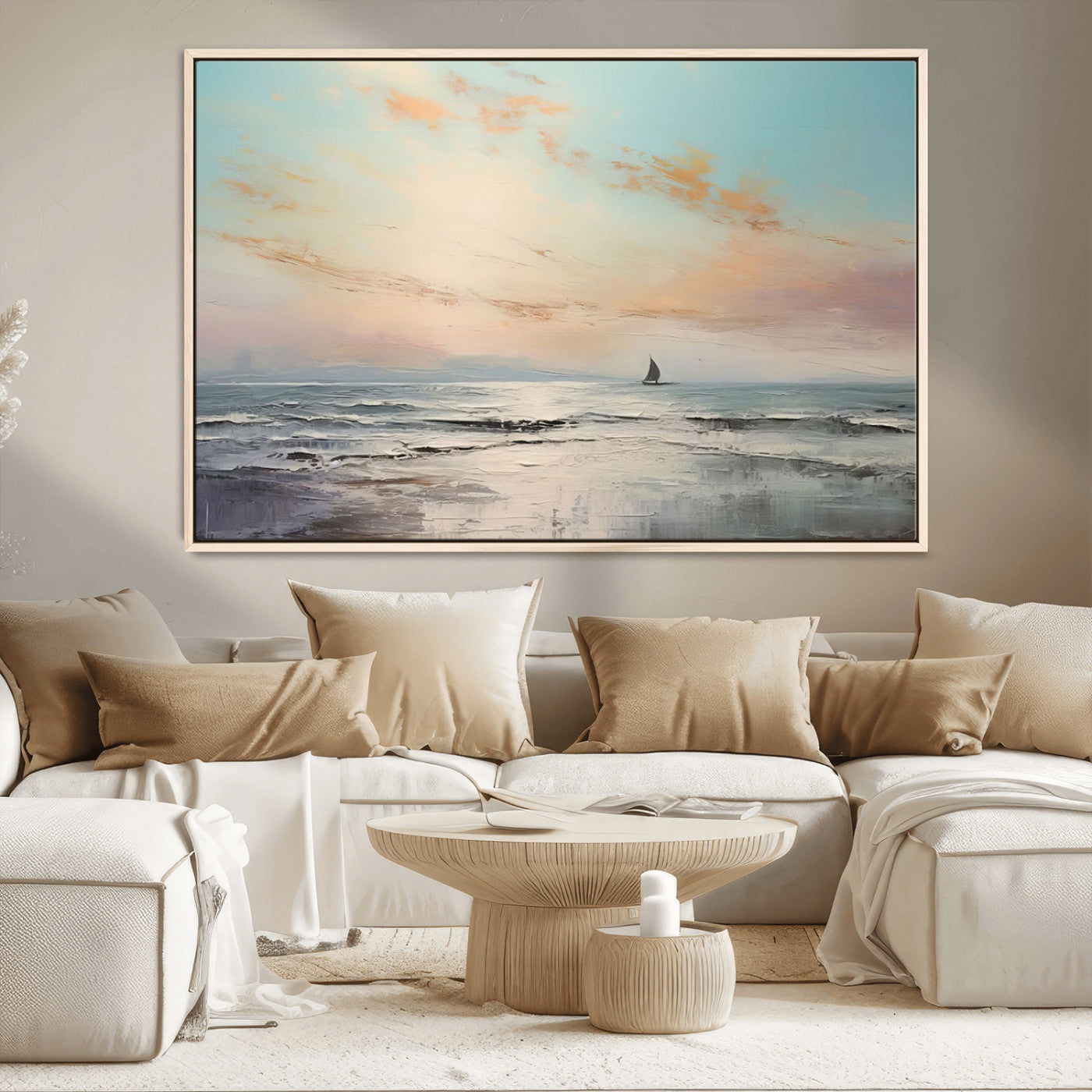 MGV-FC-36X24 - Abstract Ocean Wall Art -  Boat Wall Art Canvas Print