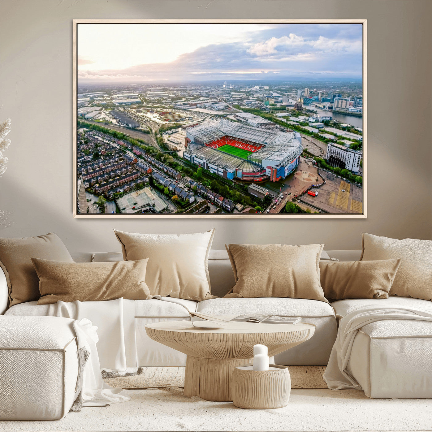 MGV-FC-36X24 - Old Trafford Manchester United Stadium Wall Art Canvas Print - Aerial View Stadium, Old Trafford