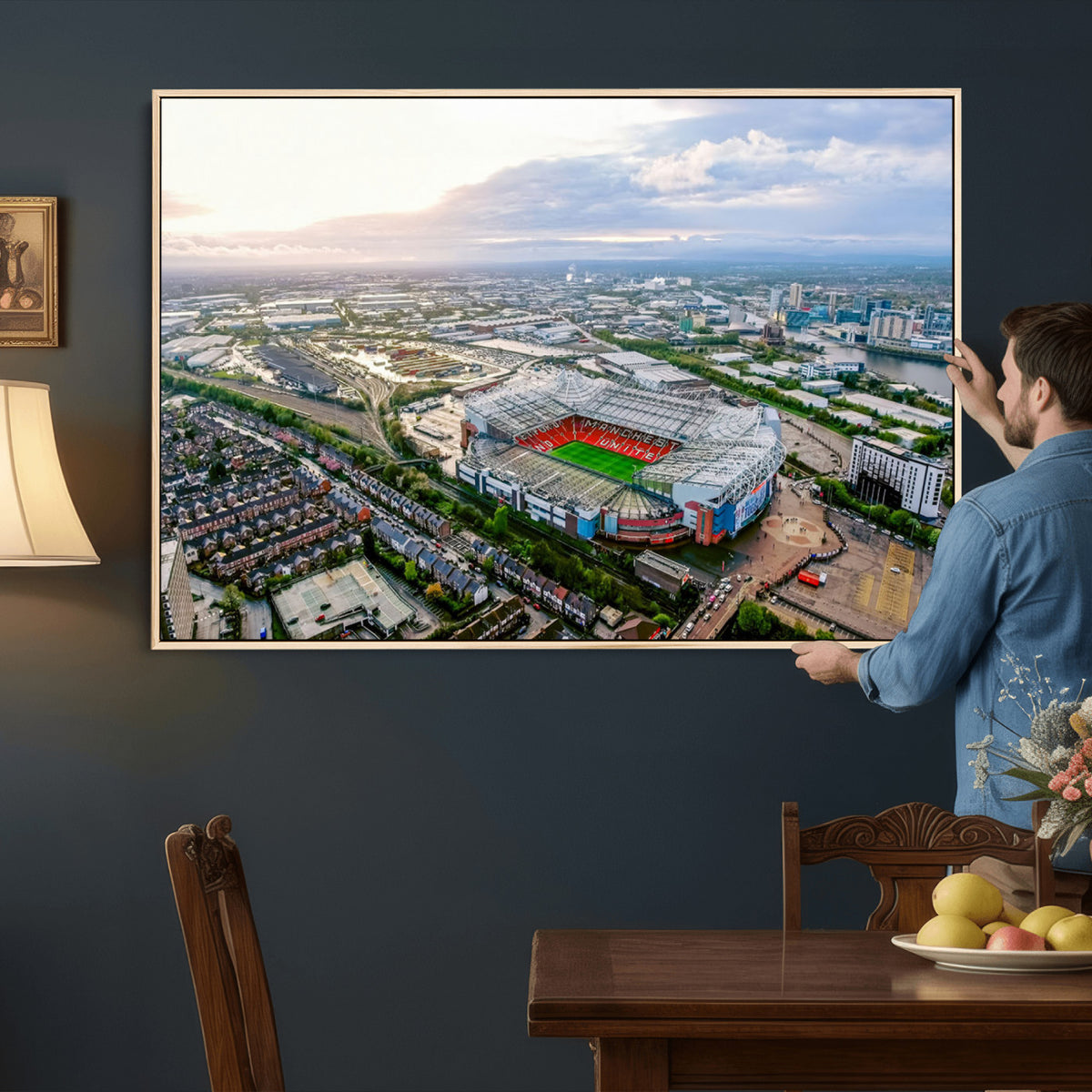 85657-MGV-CV-36X24 - Old Trafford Manchester United Stadium Wall Art Canvas Print