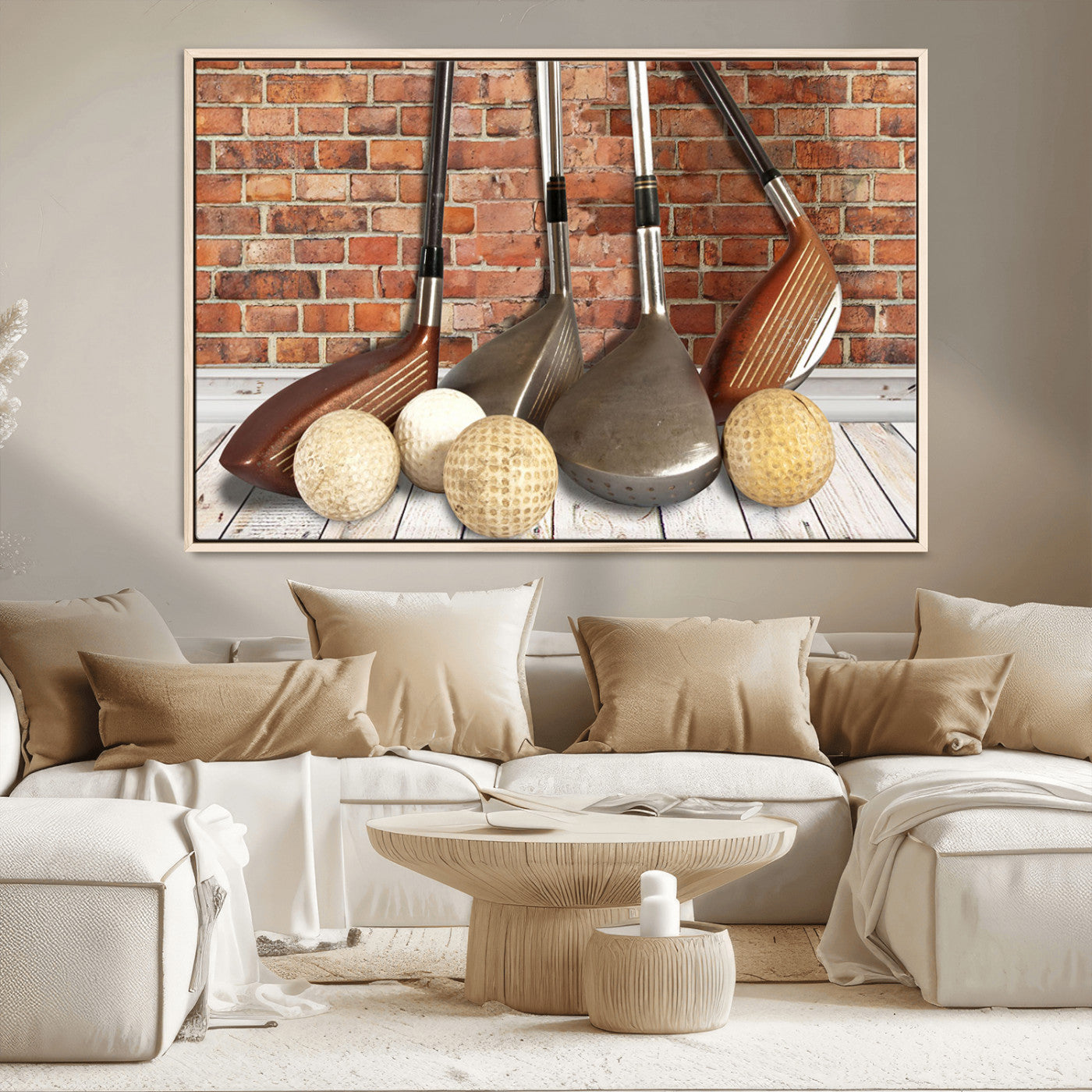 MGV-FC-36X24 - Vintage Golf Ball Wall Art Canvas Print | Golf Decor for Man Cave or Office | Ready to Hang and