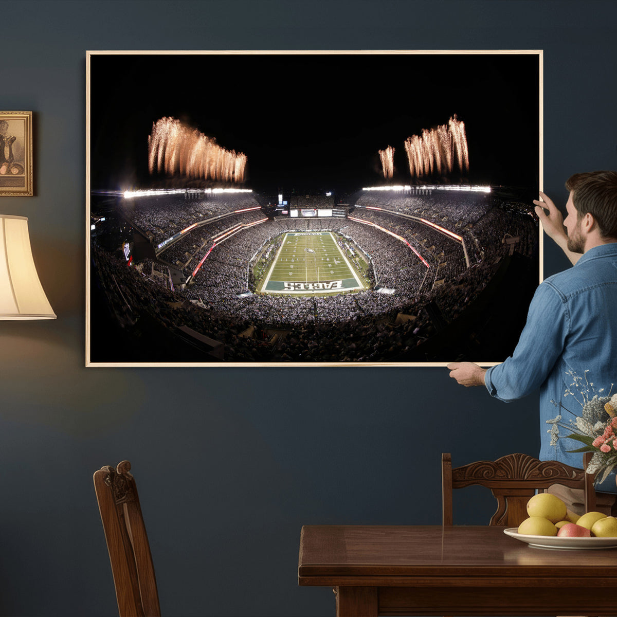 48893-MGV-CV-36X24 - Eagles Field Stadium Wall Art, Lincoln Financial Field