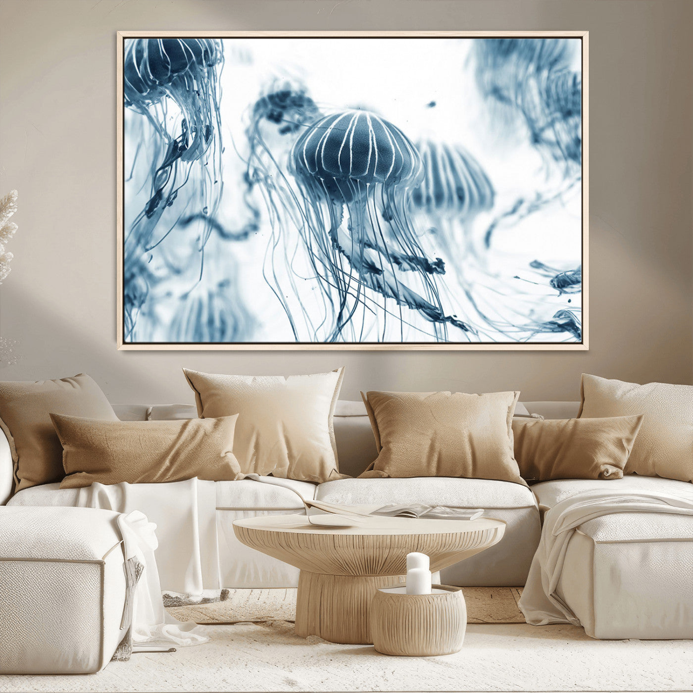MGV-FC-36X24 - Abstract Jellyfish Canvas Print Wall Art
