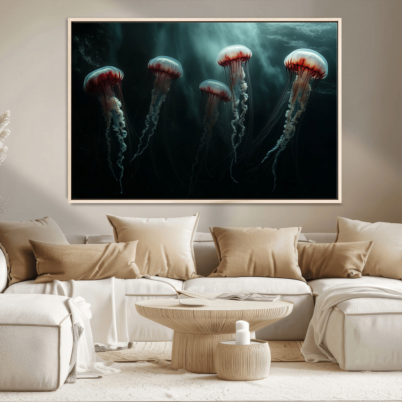 MGV-FC-36X24 - Abstract Jellyfish Wall Art Canvas Print