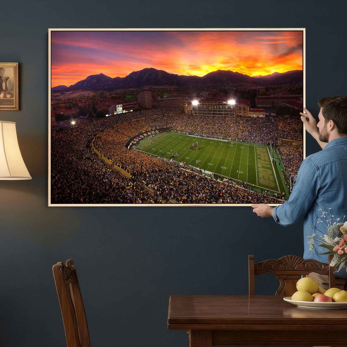 84649-MGV-CV-36X24 - Folsom Field, University of Colorado Buffaloes Football, Extra Large Game Room Wall Decor