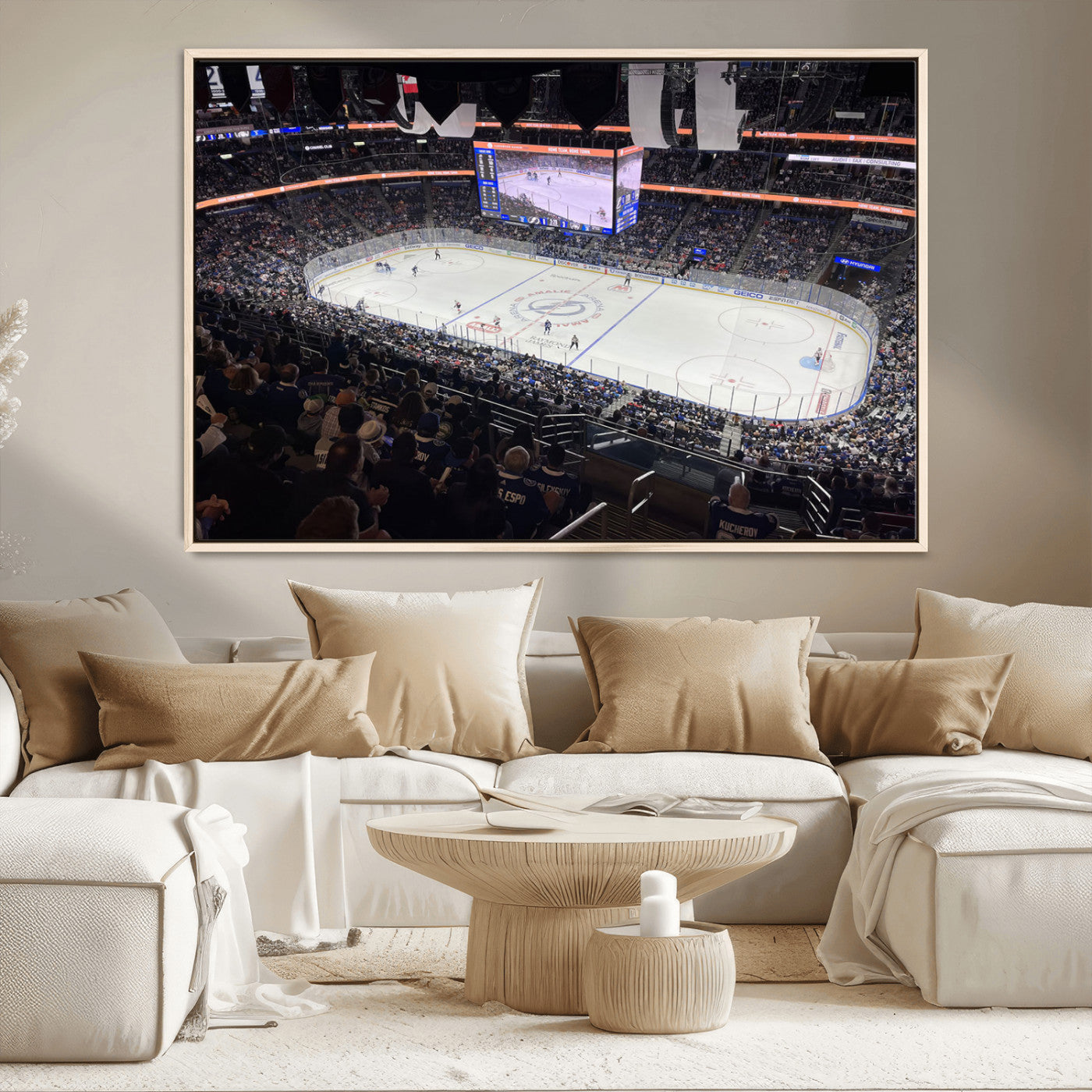 MGV-FC-36X24 - Amalie Arena Florida Wall Art Canvas Print - NHL Hockey Stadium Print
