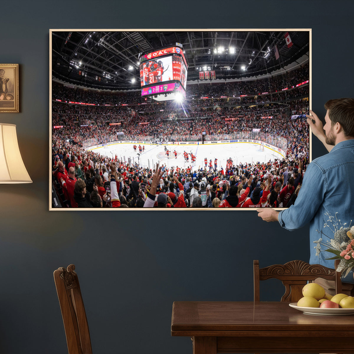 15750-MGV-CV-36X24 - Amerant Bank Arena Wall Art Canvas Print, Hockey Arena