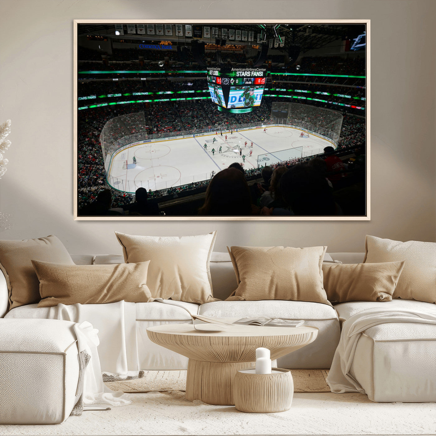 MGV-FC-36X24 - American Airlines Center Dallas Stars Wall Art Canvas Print - Dallas Hockey Arena Stadium Print