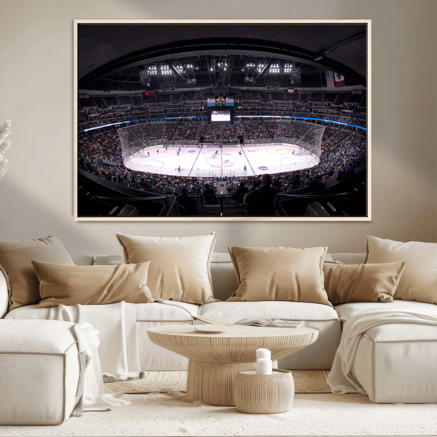 MGV-FC-36X24 - Ball Arena Denver Colorado Avalanche Hockey Team Wall Art Canvas Print - Denver Ice Hockey Stadium