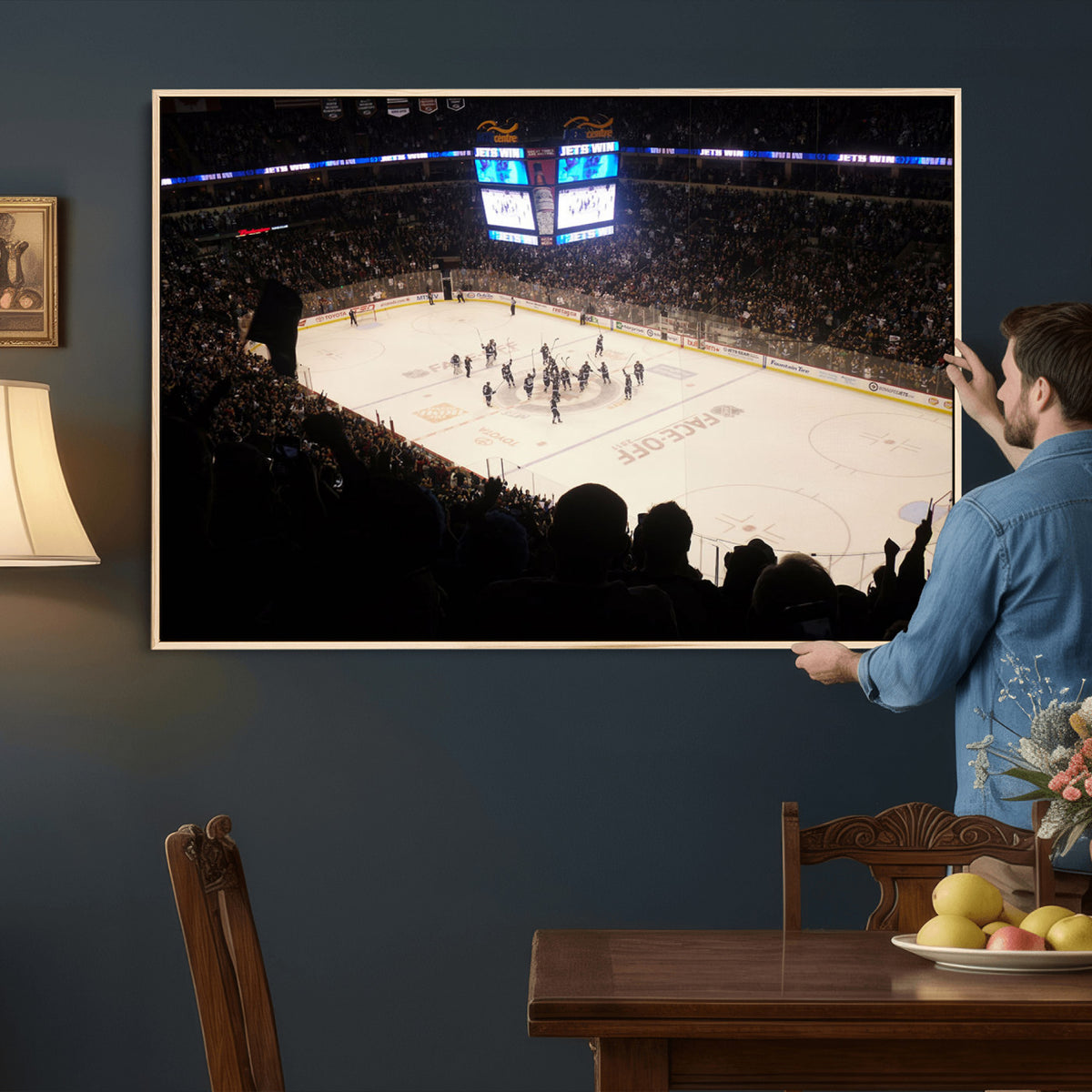 22497-MGV-CV-36X24 - Canada Life Centre Wall Art | Winnipeg Jets Hockey Team Print Canvas | Ready to Hang | Winnipeg Wall