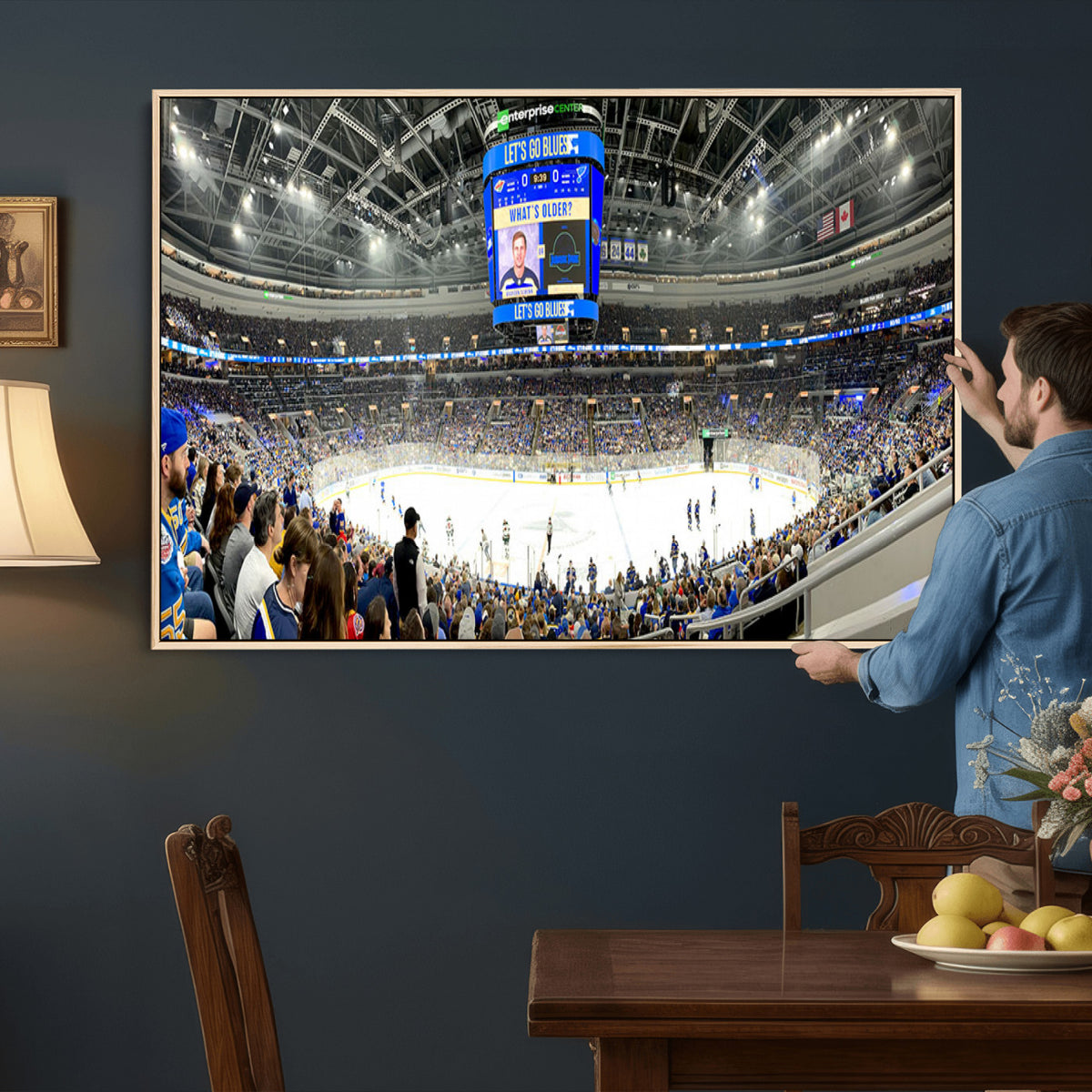 55708-MGV-CV-36X24 - Enterprise Center, Missouri St. Louis Blues Ice Hockey
