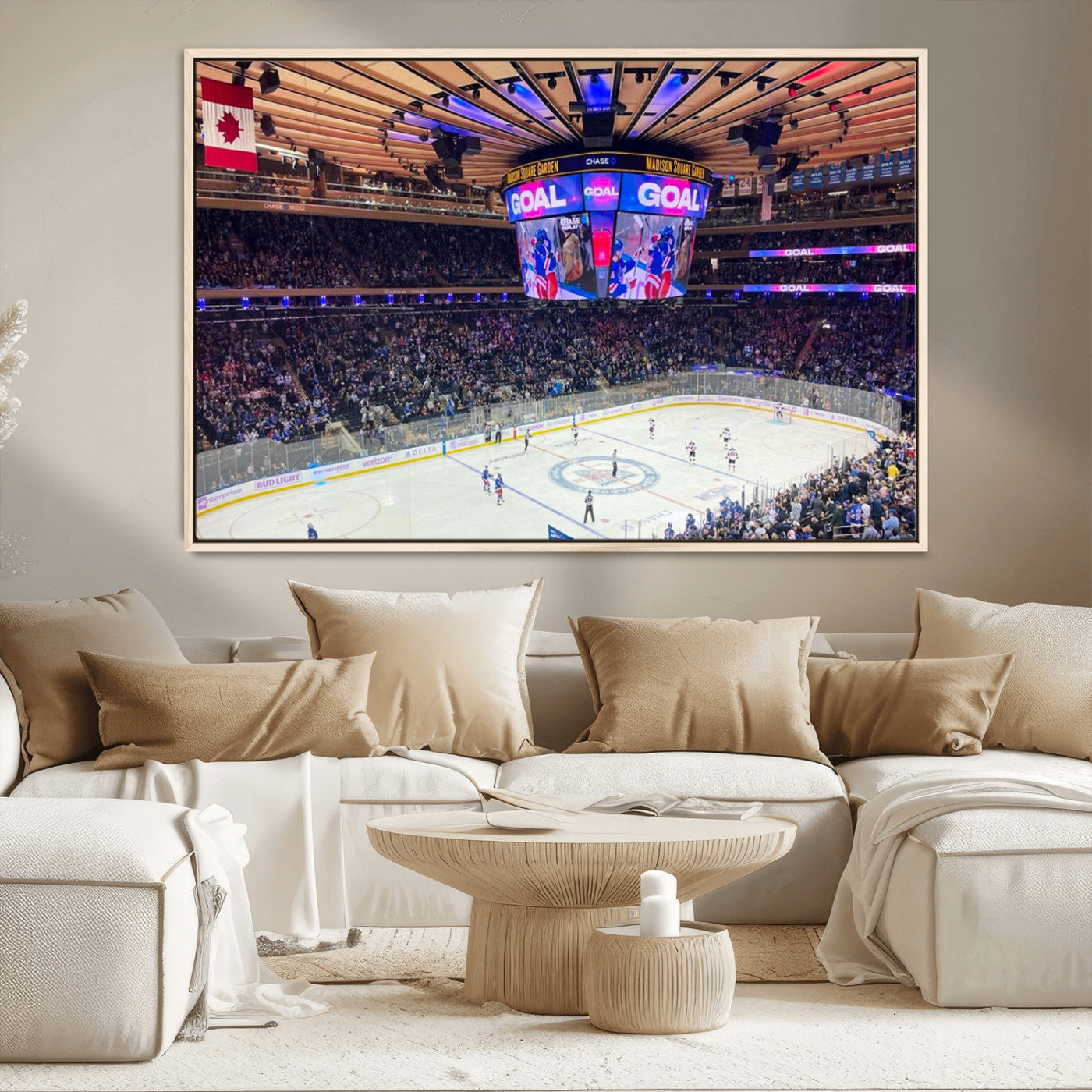 MGV-FC-36X24 - Madison New York Rangers Hockey Stadium Wall Art Canvas Print