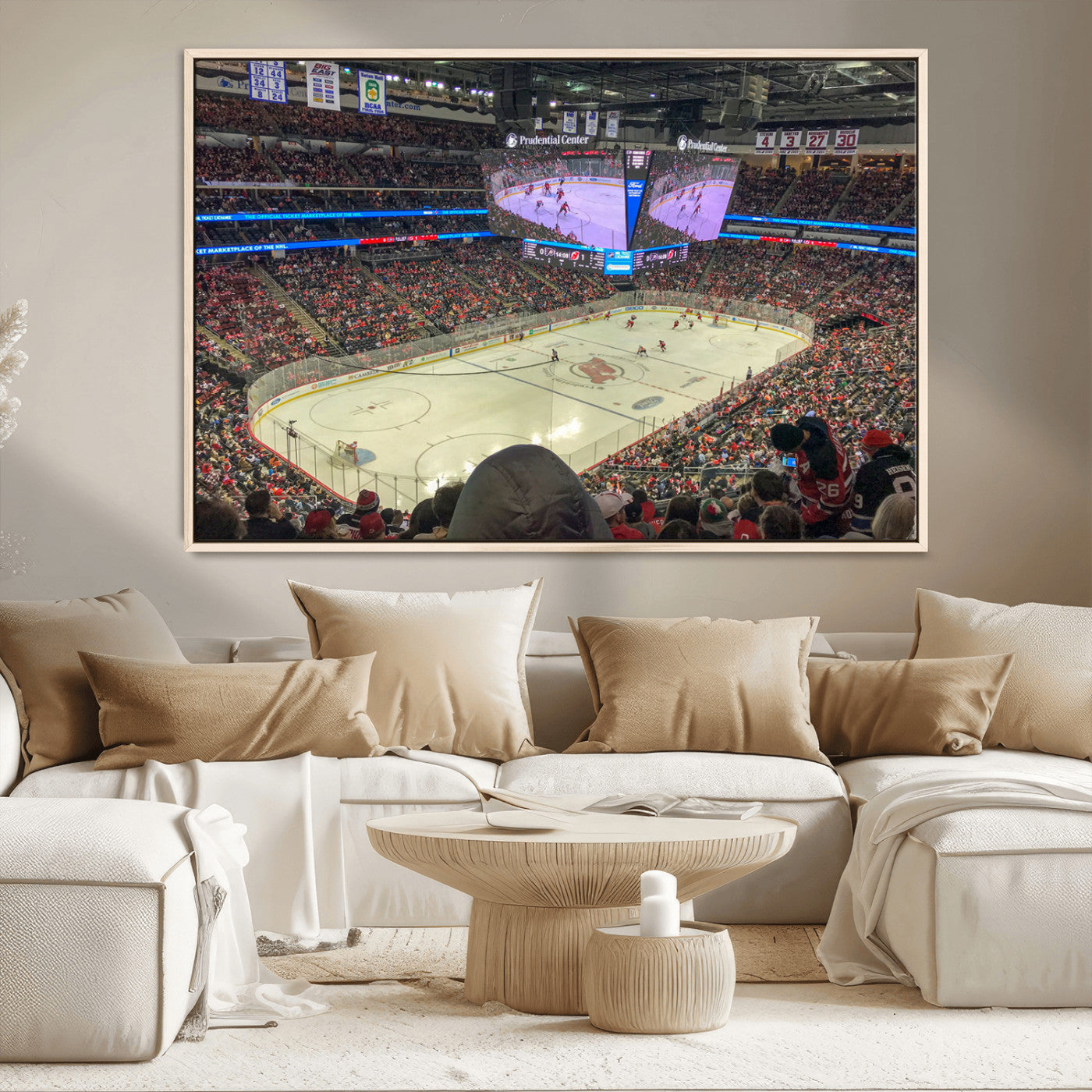 MGV-FC-36X24 - Prudential Center Newark New Jersey Devils Hockey Stadium, New Jersey Devils Hockey Stadium Canvas